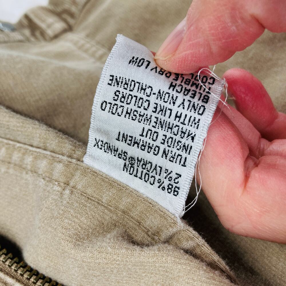 Talbots Petites Corduroy Trucker Jacket Womens Size P (XS) Stretch Full Zip Tan - Picture 7 of 13